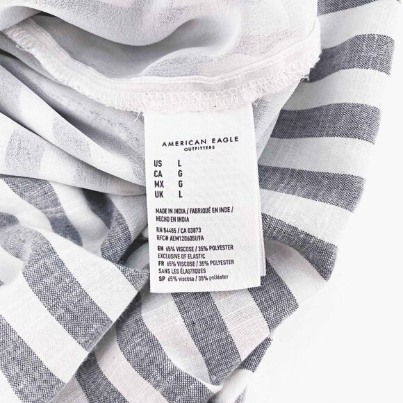 AEO Striped Button Front Midi Dress - Picture 10 of 10